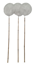 BAMBOO HANDLE POND FISH NET x3