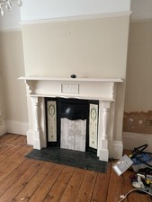 Ornate Rare Wooden Double Mantle Fire Surround
