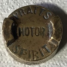 Vintage Rare Design Pratts Motor Spirit Brass 2 Gallon Petrol Can Tin Lid 1930’s
