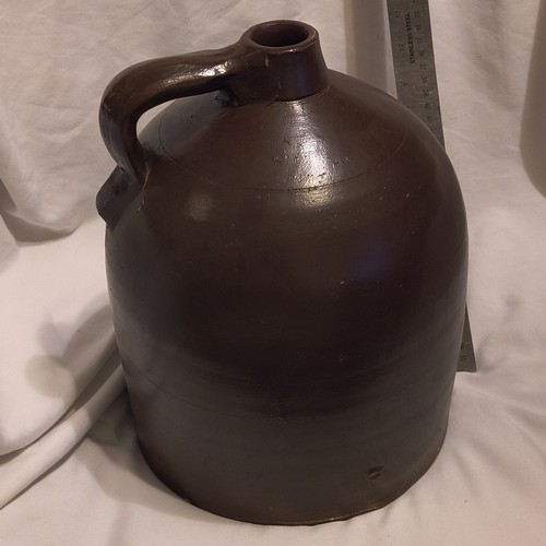 Antique whiskey jug - whiskey, brown