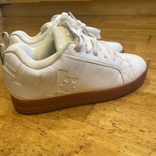 DC White Sneakers Size 10 Men’s Court Graffik Skate EUR44.5 DC Shoe Co USA