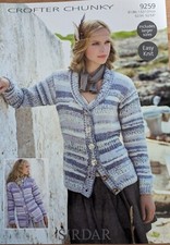Sirdar Crofter Chunky Pattern 9259 Cardigans  FURTHER REDUCED  £2.00
