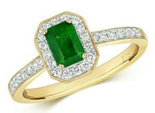 Real Emerald and Diamond Ring