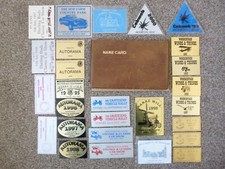 COLLECTION OF 27 X TRANSPORT SHOW BRASS PLAQUES & A  STORAGE FOLDER.  