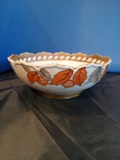 Crown Ducal Charlotte Rhead Art Deco Tube-Lined 'Golden Leaves' Large Bowl 4921
