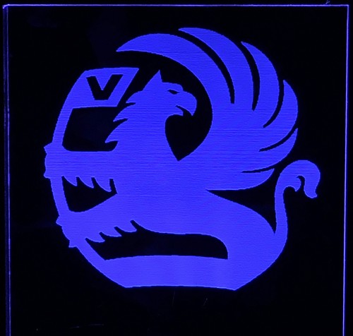 Illuminated vauxhall sign - illuminated,