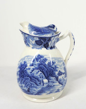 Wood & Sons Vintage English Scenery  Blue & White Ceramic Small Teapot ,Cosy pot