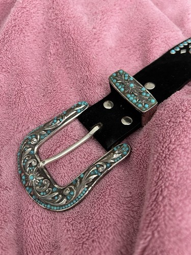 Silver and studded turquoise - studded,