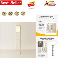 Oak Wooden Floor Lamp with