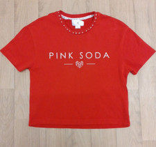 Pink Soda Size 4 Red Cropped T