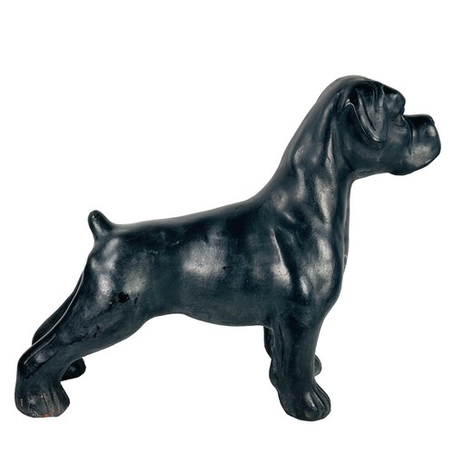 Boxer dog pottery figure mid - dog,