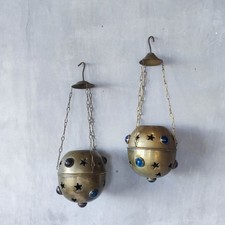 Pair of vintage 1970s brass