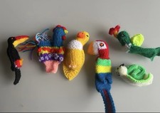 Hand knitted Bird finger