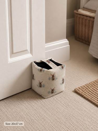 Handmade hare print door stop - hare,