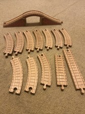 Wooden Train Track and Bridge