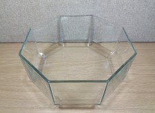Arcoroc Octime 9" Octagonal Clear Glass Fruit Trifle Punch Bowl Vintage France