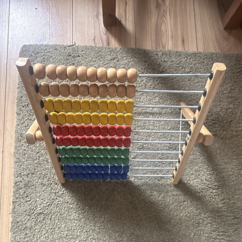 Wooden counting abacus frame - counting,
