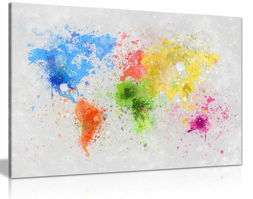 World map watercolour - map,