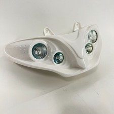 White quad halogen headlight - halogen,