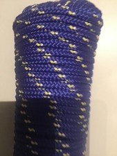 rope floating polypropolene size 8 mm length 30metres colour blue  new unused..
