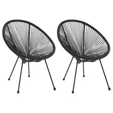 Garden moon chairs rattan - 2x,