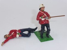 Little Legion Zulu War 24th Foot 1 Dead 1 Injured by Spear 1:32 Scale
