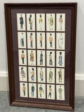 x25  Framed Craven Black Cat Cigarette Cards Military Uniforms