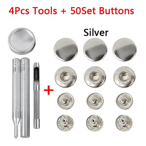50sets leather snap fasteners - 50sets,