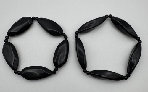 Pair vintage black - vintage, lucite