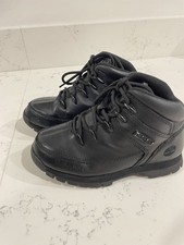 TIMBERLAND Childs Euro Sprint Mid Lace-up Hiker Boot Black Childs size UK 13 
