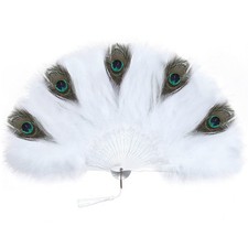 Peacock Feathers Fan Vintage