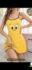 Woman’s Yellow Tweety Pie Short Nightie New