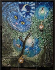 Cheshire Cat Original Art Acrylic Painting
