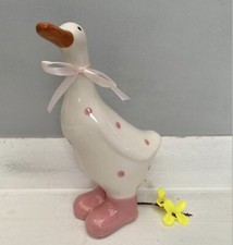 CERAMIC DUCK IN WELLIES & PINK
