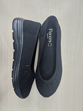 Pavers Black Knit Ballet Flats