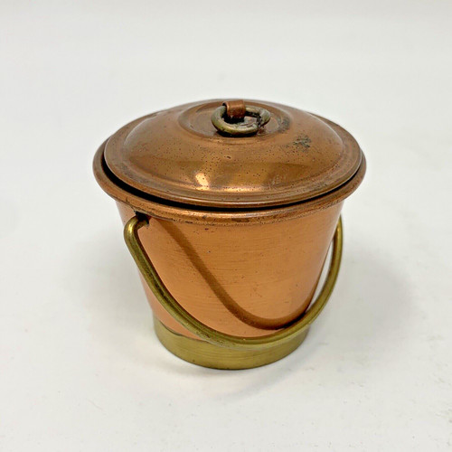 Miniature copper plated bucket - miniature,