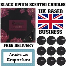 Opium Scented Black Tealights 9 pack Tea Lights Small Candles Gothic wiccan gift