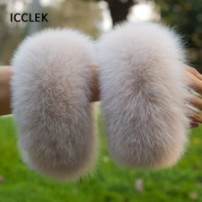 Real Fur Cuffs Warmer Wrist Cuff Fur Sleeves Coat Fur Arm Cuffs Fur Wristband