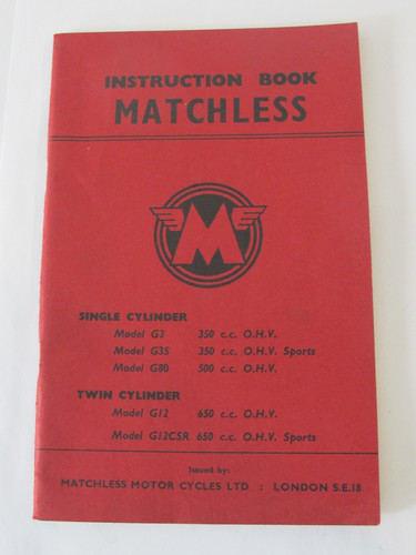 Vintage matchless instruction - vintage,