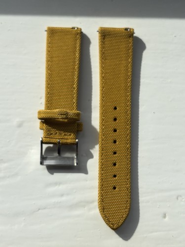 Mustard yellow sailcloth watch - yellow,