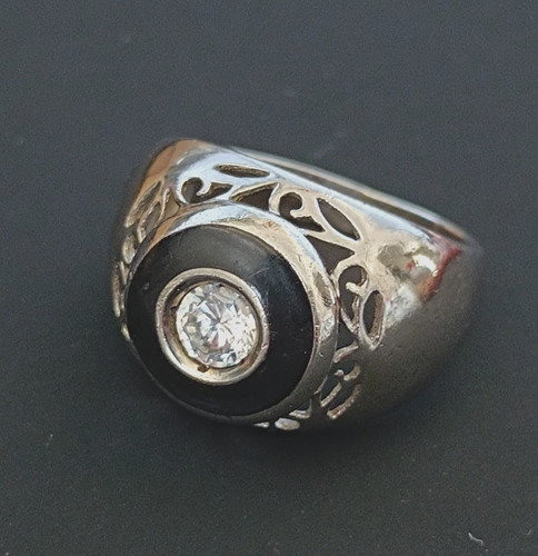 Chunky silver signet - signet, ring