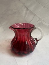 Small vintage cranberry glass - cranberry,
