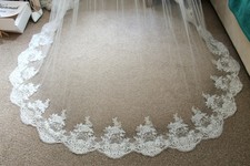 Wedding Ivory  Beaded Lace