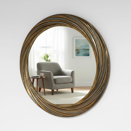 Large antique gold - antique, swirl