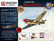 HH - Curtiss P40 Warhawk Balsa Model Aircraft Kit, WW2 Fighter, Free Flight KIT
