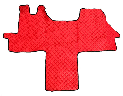 Red eco leather floor cover - red,