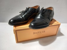 Men's Barker Alfred Hi Shine Black Shoes UK Size 9 Used Good Condition (R5)