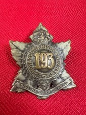 WW1 Canadian CEF 193rd