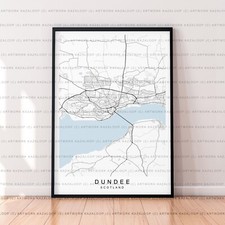 Dundee Map Poster Print Dundee