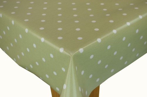 Sage green cotton oilcloth - sage,
